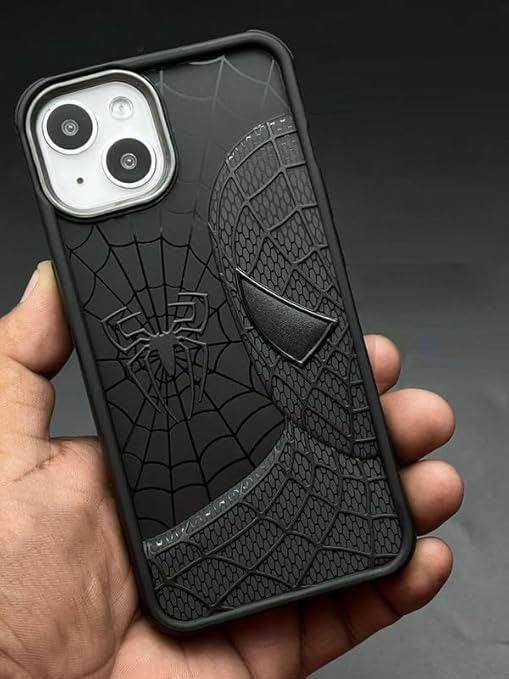 ZEROTO ZR006 Spidey Face Mask Metal Ring Camera Lens Protector Case Cover For iPhone 13 14 15 16