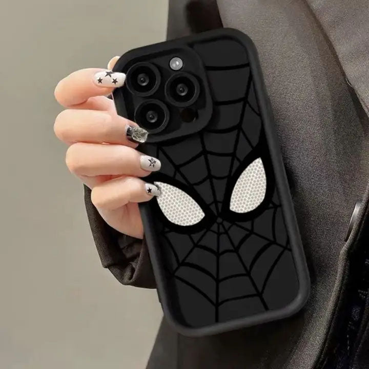 ZEROTO ZR007 Spidey Face Mask Soft Silicone Case Cover For iPhone 12 13 14 15 Pro Plus Mini Max