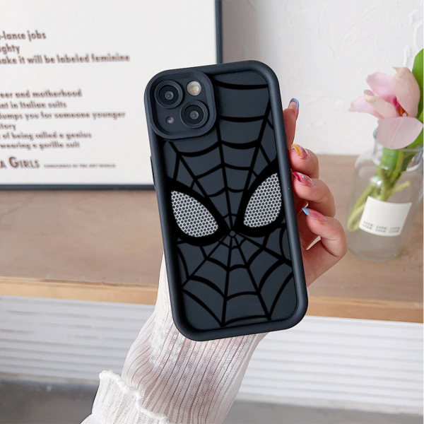 ZEROTO ZR007 Spidey Face Mask Soft Silicone Case Cover For iPhone 12 13 14 15 Pro Plus Mini Max