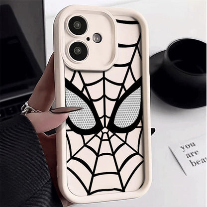 ZEROTO ZR007 Spidey Face Mask Soft Silicone Case Cover For iPhone 12 13 14 15 Pro Plus Mini Max