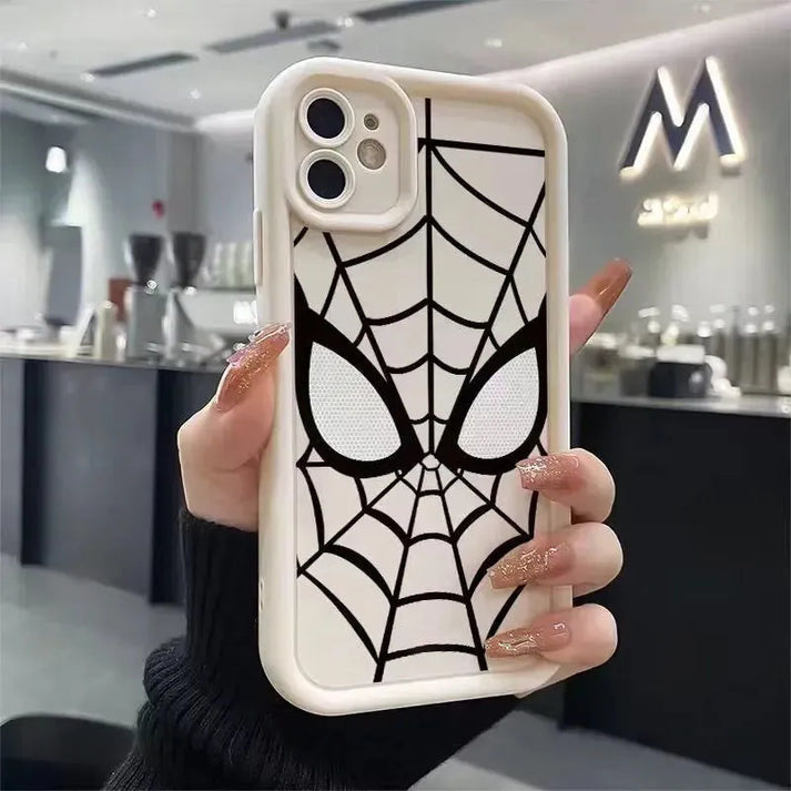 ZEROTO ZR007 Spidey Face Mask Soft Silicone Case Cover For iPhone 12 13 14 15 Pro Plus Mini Max