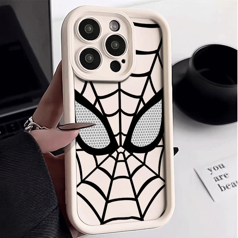 ZEROTO ZR007 Spidey Face Mask Soft Silicone Case Cover For iPhone 12 13 14 15 Pro Plus Mini Max